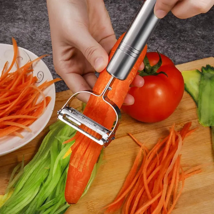 Steel Julienne Peeler Vegetable Double Planing Grater