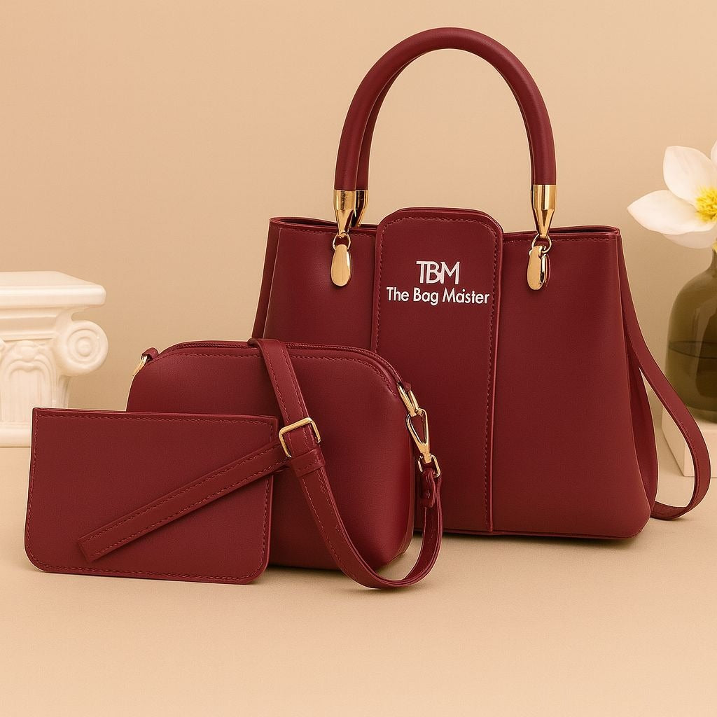 3 Pieces Ladies Handbag Elegant Design