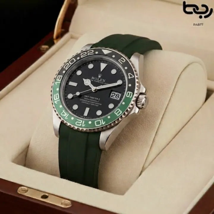 Watch for Men Silicone Rubber Strap Quartz Withe Date Option.