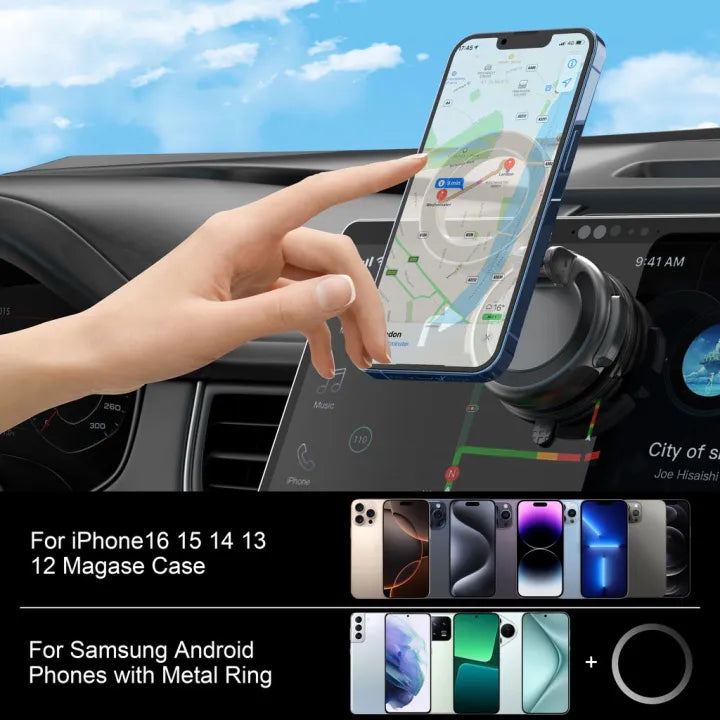 High Quality Vaccum Megentic Car holder Mount 360 Rotation Stand.