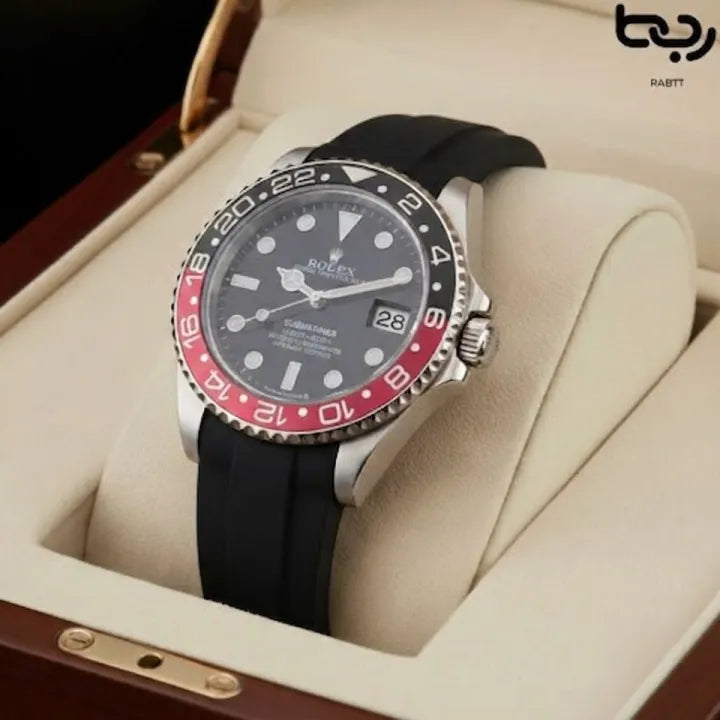 Watch for Men Silicone Rubber Strap Quartz Withe Date Option.