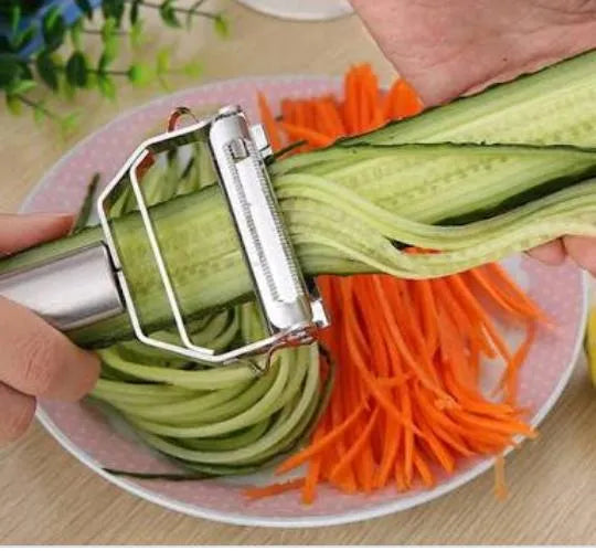 Steel Julienne Peeler Vegetable Double Planing Grater